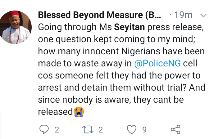 Nigerians react to Seyitan Babatayo