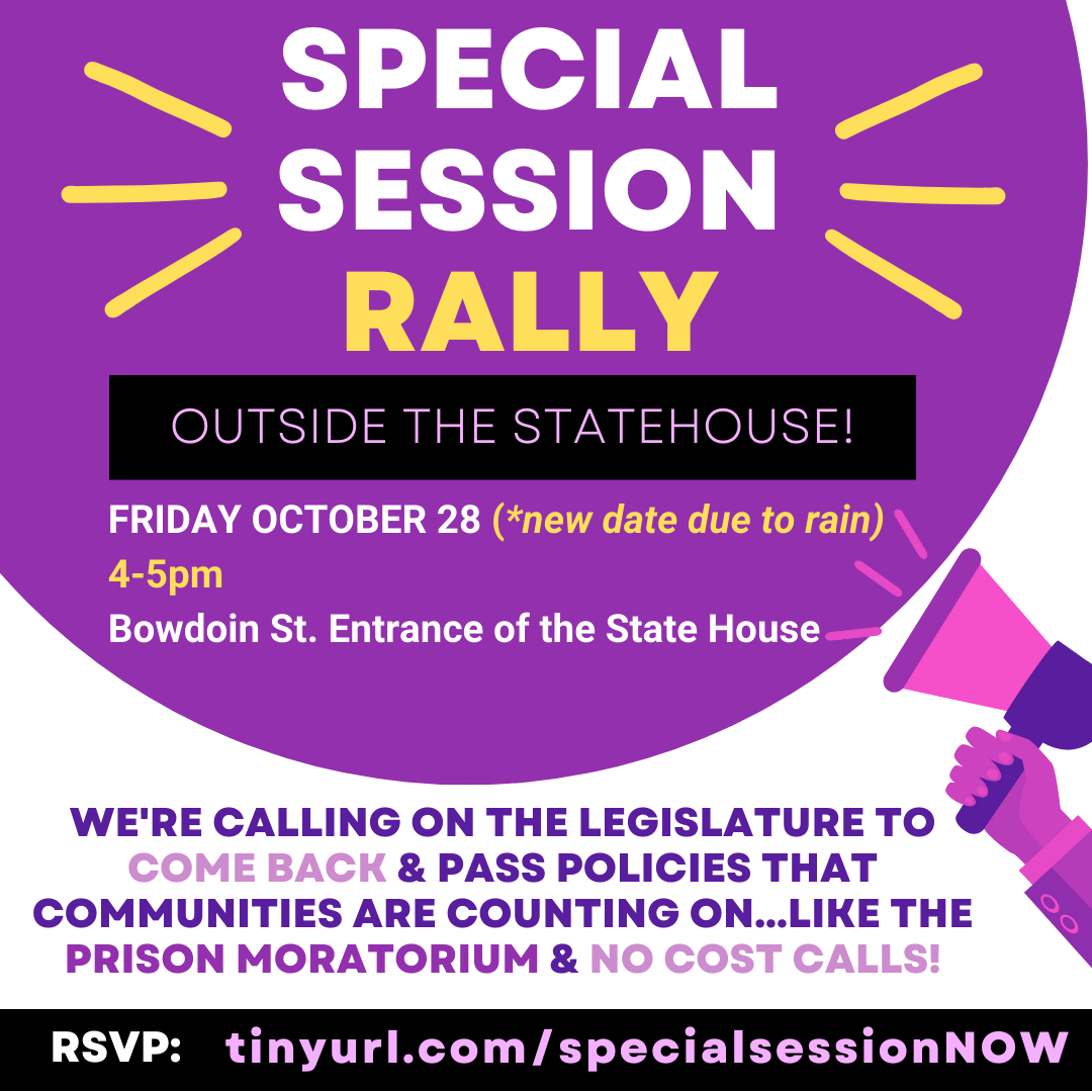 Special Session Rally Outside the State House: Friday, October 28, 4 pm to 5 pm