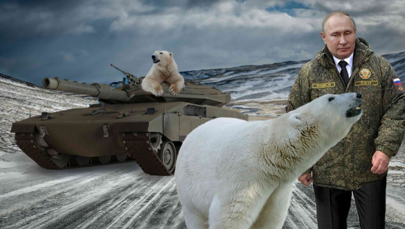 Experts Believe Russia Low On Soldiers After Putin Spotted Trying To Teach A Polar Bear How To Drive A Tank