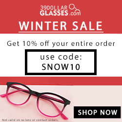 Get $5 OFF every pair of glasses on your order!  Use code: SPRING5 Expires March 31, 2017 