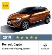 Renault Captur - Resultados Euro NCAP Diciembre 2019 - 5 estrellas