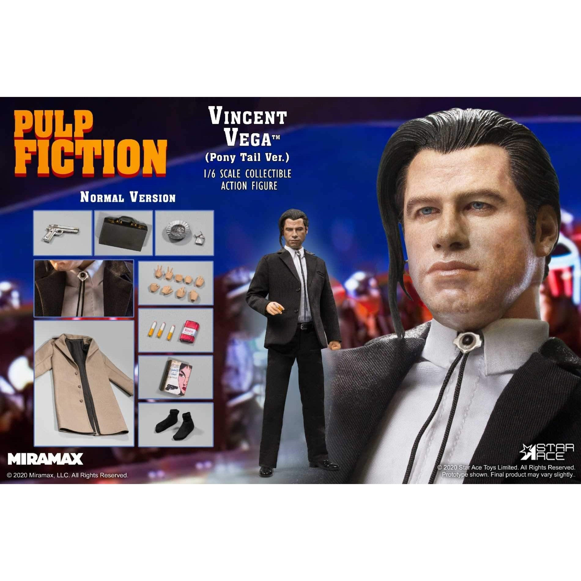 Image of Pulp Fiction – Vincent Vega “Pony Tail Version” 1/6 Scale Figure - SEPTEMBER 2020