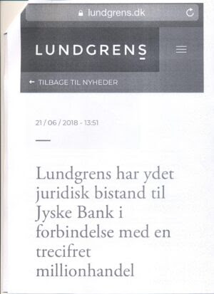 Anders Christian Dam Ordførende direktør Afdeling:Koncerndirektion E-mail:direktion@jyskebank.dk Niels Erik Jakobsen Niels Erik Jakobsen Bankdirektør Afdeling:Koncerndirektion E-mail:direktion@jyskebank.dk Per Skovhus Per Skovhus Bankdirektør Afdeling:Koncerndirektion E-mail:direktion@jyskebank.dk Peter Schleidt Peter Schleidt Bankdirektør Afdeling:Koncerndirektion E-mail:direktion@jyskebank.dk Benny Laibach Pedersen Benny Laibach Pedersen Direktør Afdeling:Kredit E-mail:benny-pedersen@jyskebank.dk Bo Ancher Christensen Bo Ancher Christensen Direktør Afdeling:Forretningsservice E-mail:bac@jyskebank.dk Birger Krøgh Nielsen Birger Krøgh Nielsen CFO Afdeling:Økonomi E-mail:birger-nielsen@jyskebank.dk Carsten Tirsbæk Madsen Carsten Tirsbæk Madsen Adm. direktør Afdeling:JR Direktion E-mail:ctm@jyskerealkredit.dk Erik Gadeberg Erik Gadeberg Managing Director Afdeling:Capital Markets E-mail:gadeberg@jyskebank.dk Erik Qvirin Hansen Erik Qvirin Hansen Direktør Afdeling:Kommunikation og marketing E-mail:eqh@jyskebank.dk Finn Bødker Knudsen Finn Bødker Knudsen Direktør Afdeling:Ejendomme E-mail:fbk@jyskebank.dk Ivan Stendal Hansen Ivan Stendal Hansen Direktør Afdeling:Private Banking E-mail:ivan-hansen@jyskebank.dk Jes Rosendal Jes Rosendal Direktør Afdeling:Jyske Bank Privat E-mail:jes.rosendal@jyskebank.dk Knud Nørbo Knud Nørbo Direktør, HR Afdeling:HR E-mail:noerbo@jyskebank.dk Lars Waalen Sandberg Lars Waalen Sandberg Direktør Afdeling:Forretningskoncepter E-mail:sandberg@jyskebank.dk Peer Roer Pedersen Peer Roer Pedersen Direktør Afdeling:Risiko E-mail:prp@jyskebank.dk Martin Skovsted-Nielsen Martin Skovsted-Nielsen Juridisk Direktør Afdeling:Juridisk E-mail:martin.nielsen@jyskebank.dk Rune Møller Rune Møller Direktør Afdeling:Jyske Bank Erhverv E-mail:rune@jyskebank.dk Klaus Naur Klaus Naur Adm. Direktør Afdeling:JF Direktion E-mail:naur@jyskefinans.dk Hanne Birgitte Møller Hanne Birgitte Møller Funktionsdirektør Afdeling:Koncerndirektionssekretariatet E-mail:hbm@jyskebank.dk Jyske Banks historie Fra hvordan det hele startede i 1967 og frem til i dag. Læs historien Fundamentet Stammen i Jyske Bank - koncernens værdier, vision og strategi. Læs Fundamentet For pressen Forside Om Jyske Bank Organisation Koncernledergruppe Søg Søg Om Jyske BankBliv kundeIRBæredygtighedKarrierePresseHvidvaskFinanstilsynet Privat Bolig Bil Investering Pension Konti Kort Betaling Lån Bank for børn Unge under 18 år Unge over 18 år Valuta Netbank Apps Priser Sikkerhed Tilmeld nyhedsbrev Erhverv Lokale virksomheder Landsdækkende virksomheder Internationale virksomheder Branchespecialer Cash Management Risk Management Finansiering Netbank Firmakort Konti Investering Pengemarkedssatser Private Banking Formueplan Investering Bolig i udlandet Finansnyt Aktiekurser Obligationskurser Valutakurser FinansnytPlus Andre sites investor.jyskebank.com jyskebank.com jyskebank.tv jyskecapital.com jyskefinans.dk jyskemarkets.com jyskerealkredit.dk plus.jyskebank.dk