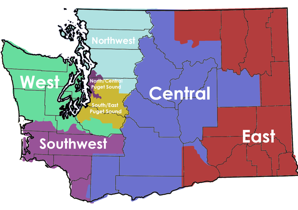 Tax Structure Work Group regions map