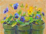 Sunny Pansies,still life,oil on canvas,6x8,price$200 - Posted on Sunday, January 25, 2015 by Joy Olney