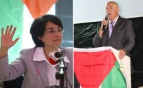 Haneen Zoabi (L) and Basel Ghattas (R), Arab members of Israel's parliament, both participated in flotillas attempting to break Israel's legal naval blockade of the Gaza strip.