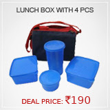 Lunch Box With 4 pcs. Food Grade Containers and Insulated Bag : Carry to office