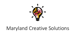 Maryland Creative Solutions Logo which is Maryland State Flag in a light bulb