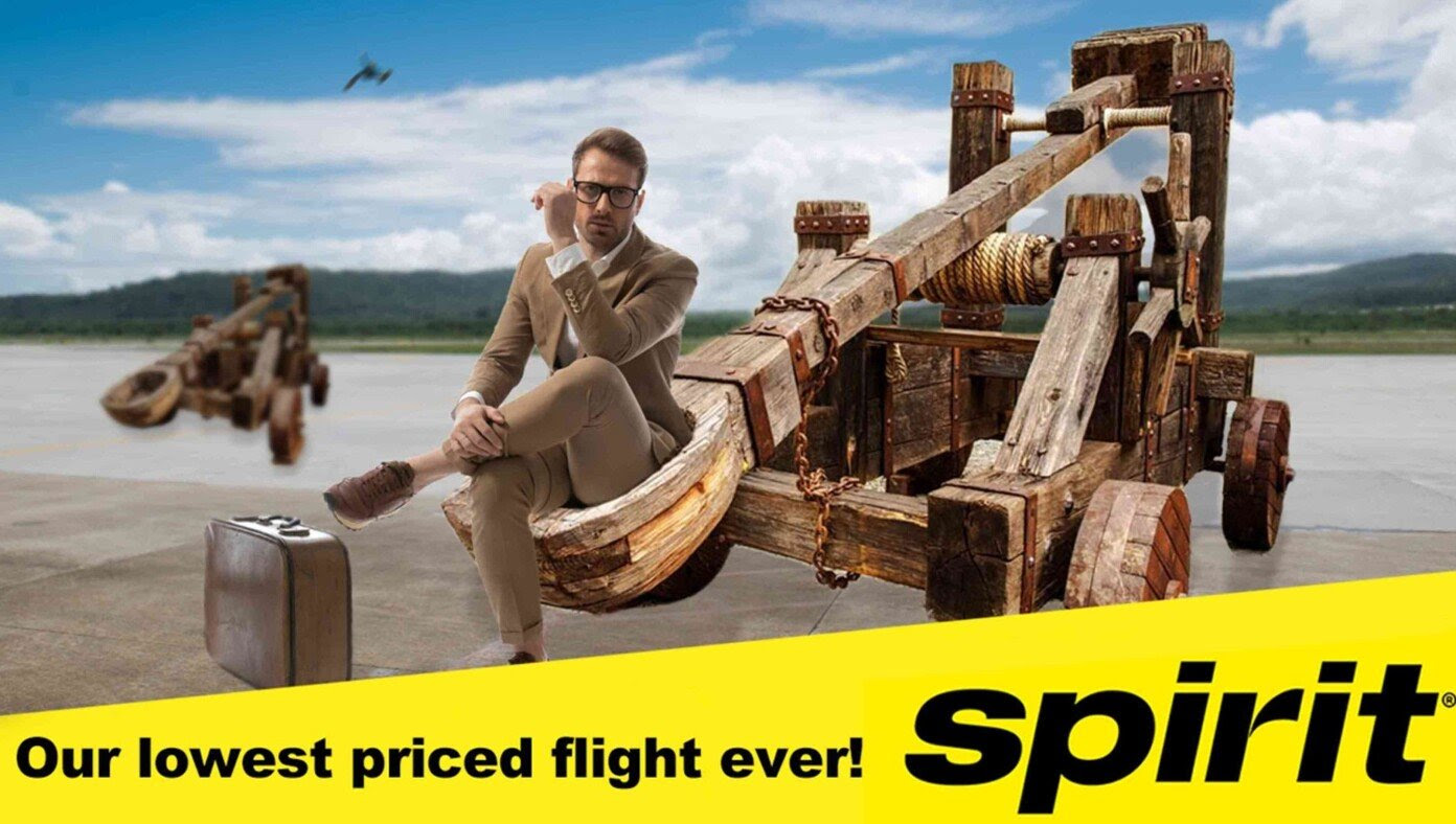 Spirit Airlines Introduces New Bargain Flight Where They Just Launch You In A Medieval Catapult