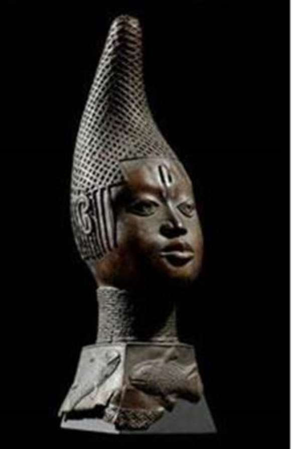 Bust of queen-mother, iyoba Idia, Benin, Nigeria, now in Ethnologisches Museum / Humboldt Forum, Berlin, Germany