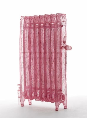Do Ho Suh, Specimen Series: Corridor, Radiator, 348 West 22nd Street, APT. New York, NY 10011, 2013. Polyester fabric and stainless steel wire. 48 3/5 x 37 1/3 x 17 1/3 inches. Edition of 3. Courtesy the artist and Lehmann Maupin, New York and Hong Kong.