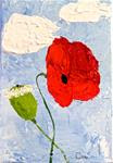 Red Poppy With Blue Skies 2 - Posted on Friday, February 27, 2015 by Cynthia Van Horne Ehrlich