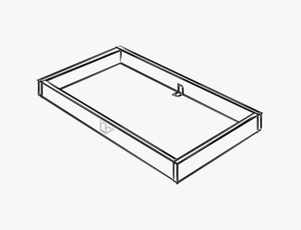 Illustration montrant comment construire le socle de l’îlot de cuisine.