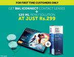 Bausch & Lomb iConnect Contact Lenses + Renu Fresh Lens Solution 120ml