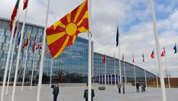 North Macedonia’s flag raised at NATO Headquarters, following accession to NATO