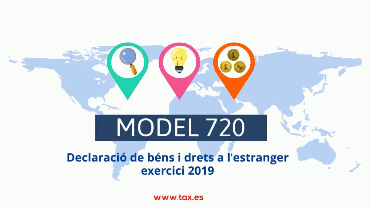 Model 720. Declaració de béns i drets a l'estranger (exercici 2019)