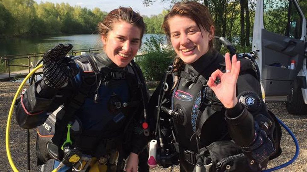 Georgia (right) and sister Melissa (left) stand side by side