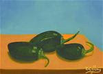 141123 - Garden Peppers 001a 5x7 oil on linen panel - Dave Casey - TheDailyPainter - Posted on Monday, November 24, 2014 by Dave Casey