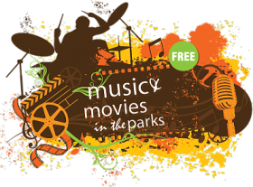 music and movies in the park logo