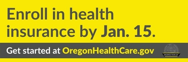 Infographic says, "Enroll in health insurance by Jan. 15."