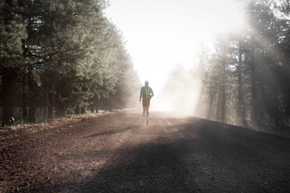 inspirational travel man running