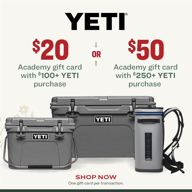Up to $50 Gift Card with YETI Purchase