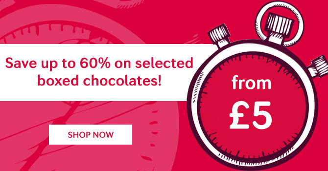 Save up to 60% on selected boxed chocolates!