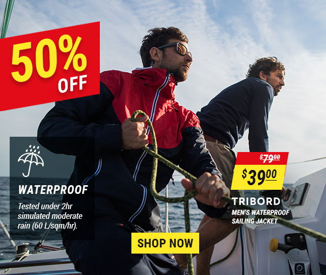Tribord Men's 100 Waterproof Sailing Jacket