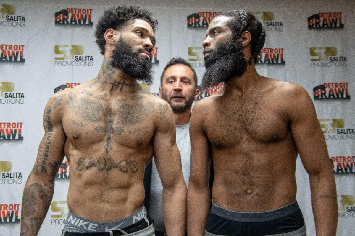 Hugo Centeno Jr. vs. Antonio Todd "Detroit Brawl" weights from Dearborn | Boxen247.com (Kristian von Sponneck)