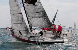 J/88 Touch2Play sailing upwind