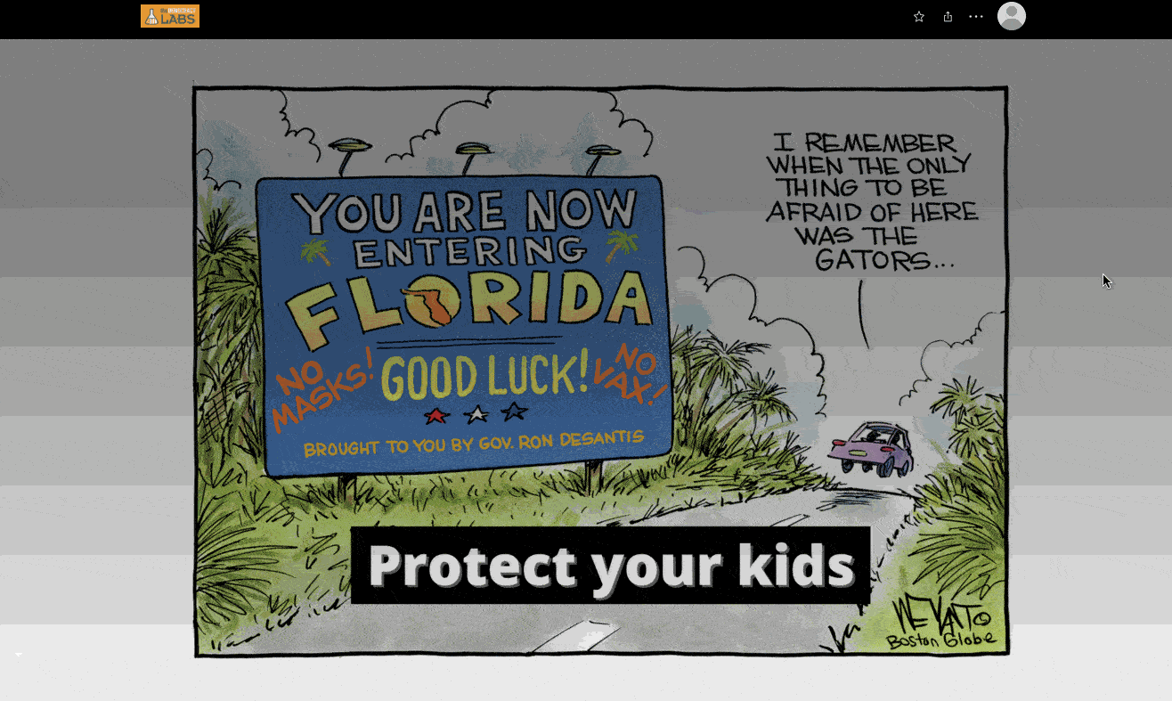 DeSantis plays politics with the lives of Florida schoolchildren and teachers.