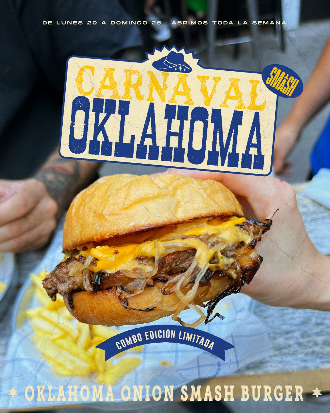 Carnaval en SMASH - Oklahoma Onion Smash Burger