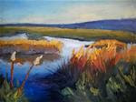 Marsh Landscape Painting, Daily Painting, Small Oil Painting, "North Florida Marsh" by Carol Schiff, - Posted on Monday, January 5, 2015 by Carol Schiff