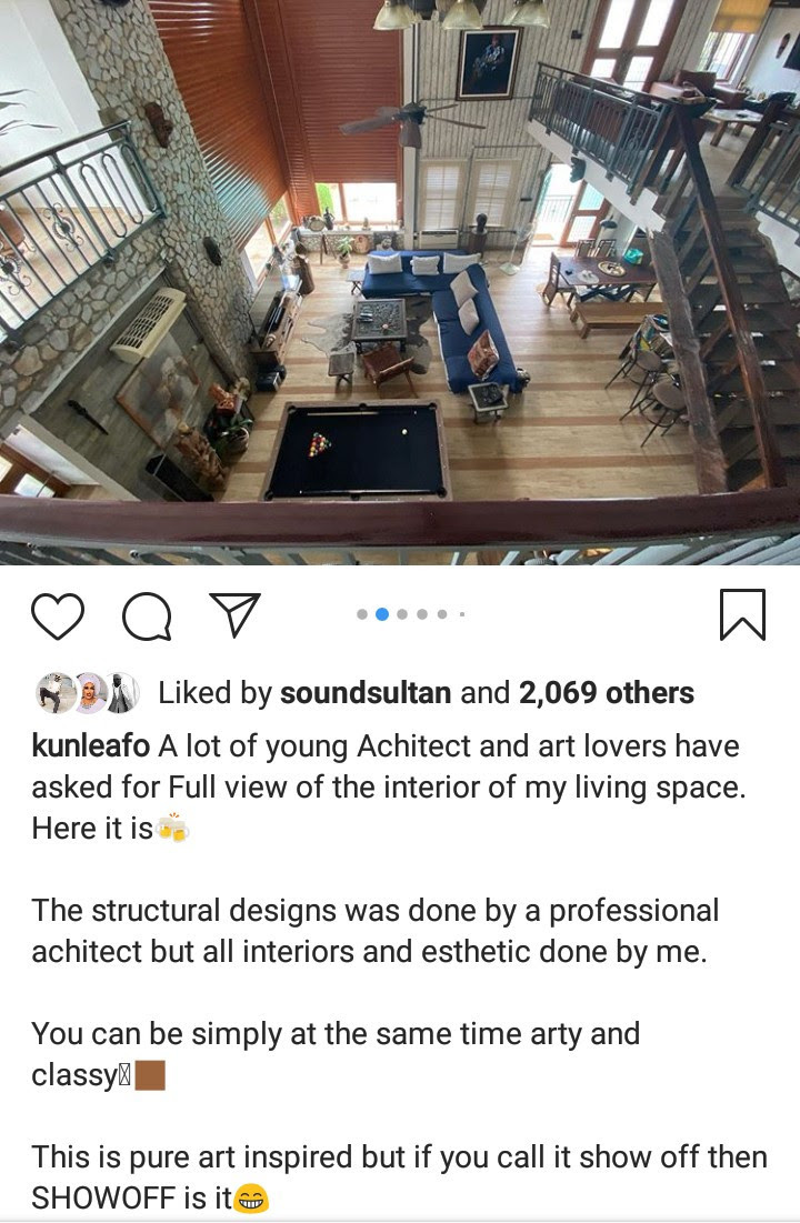Kunle Afolayan shows off the interior of his home (photos)