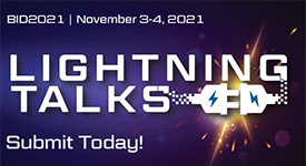 Lightning Talks graphic with the words "Submit Today"