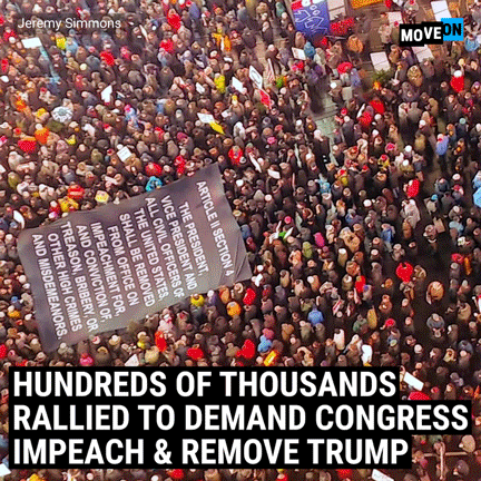 Images of "Impeach and Remove" actions from around the country