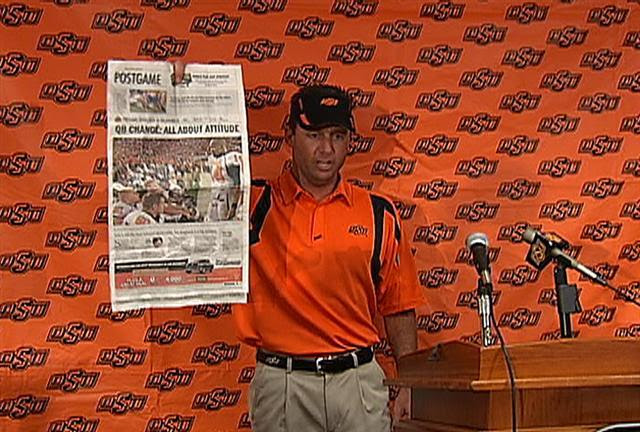 Image result for Mike Gundy im a man im 40 gif