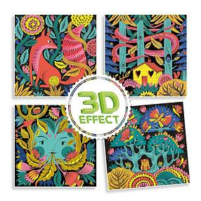 Fantasy Forest 3D Felt Tip Marker Coloring Activity