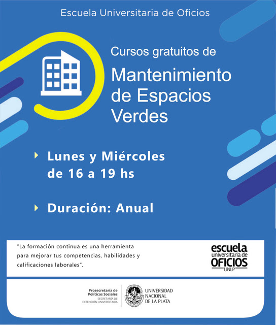 Inscripción a los cursos en modalidad virtual de la Escuela de Oficios de la UNLP Inscripción a los cursos en modalidad virtual de la Escuela de Oficios de la UNLP
