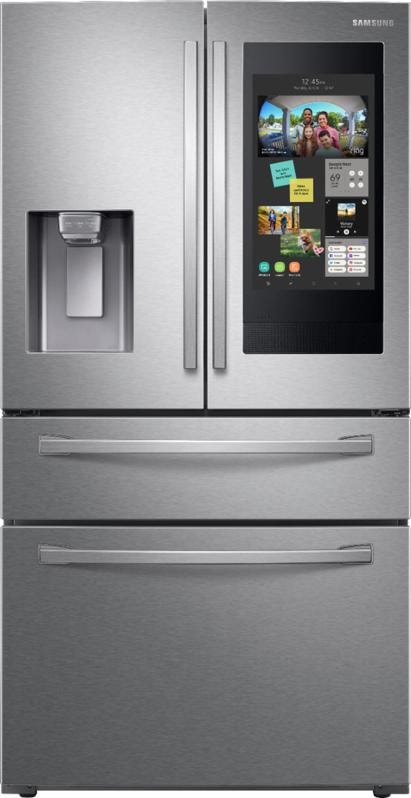 Samsung 28 cu. ft. 4-Door French Door Refrigerator with Touch Screen Family Hub™ in Tuscan Stainless Steel Refrigerator