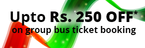 Upto Rs 250 off on bus booking