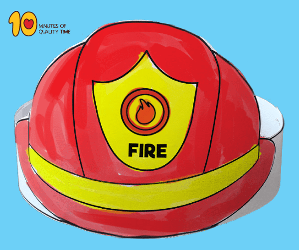 Fireman Hat Template 10 Minutes of Quality Time