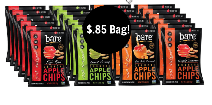 Bare Natural Apple Chips 85Â¢.