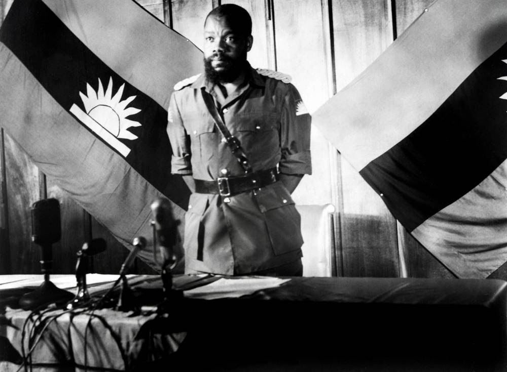Le colonel Odumegwu Emeka Ojukwu, qui a proclamé l'indépendance du Biafra en 1967. © AFP Archives