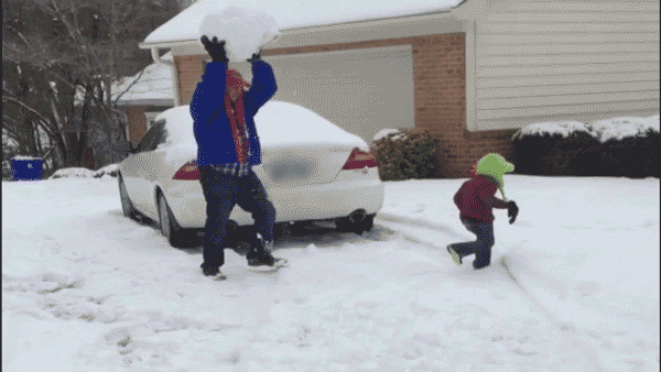 America's Funniest Home Videos fail lol snow fall
