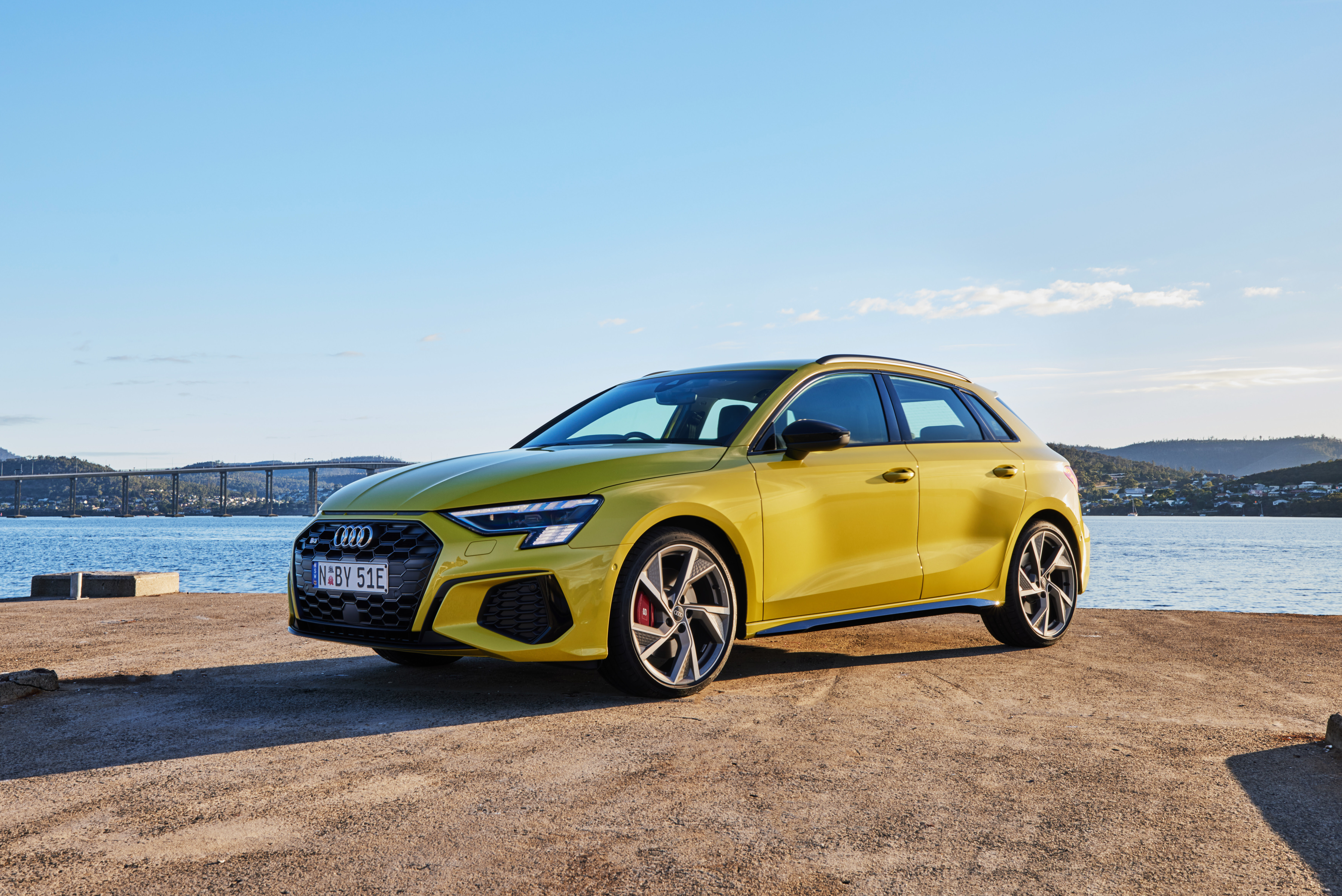 Wheels Reviews 2022 Audi S 3 Sportback Python Yellow Australia Static Front 1