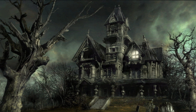 Animated Haunted House animated house gif halloween haunted