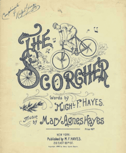 The Scorcher, sheet music by Michael & Mary Agnes Hayes 1896