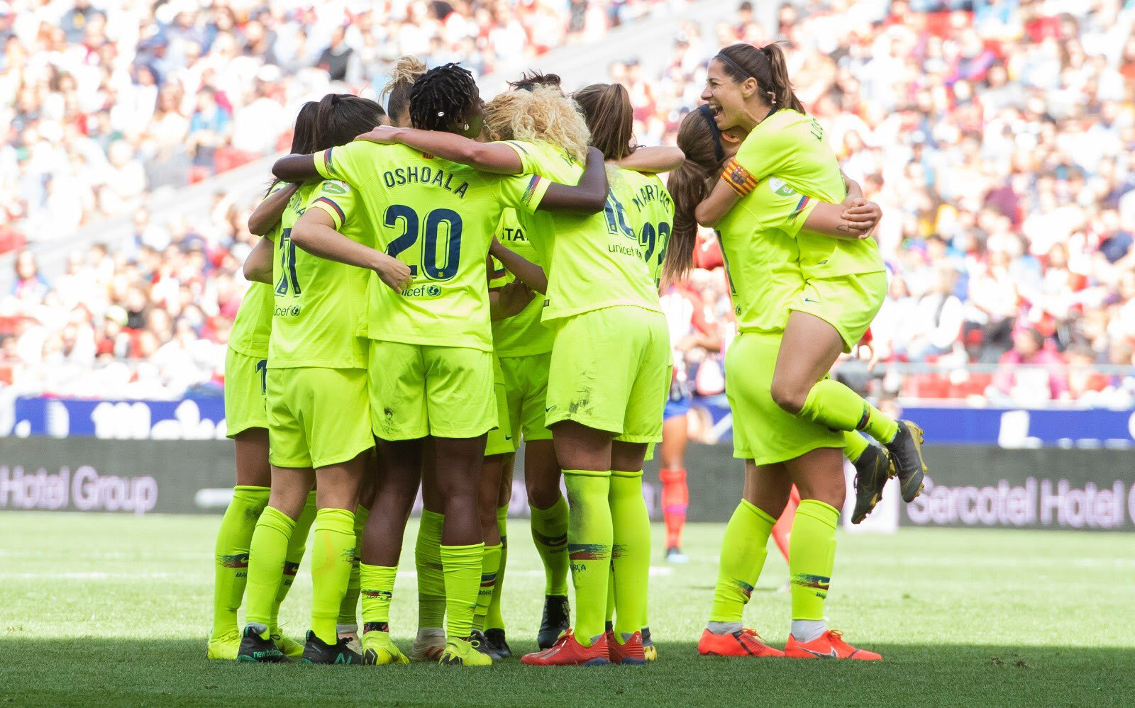 Barcelona Femeni were victorious at the Wanda Metroplitano Stadium (Twitter / Barcelona Femeni)