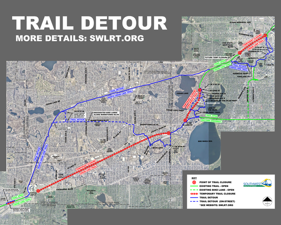 Cedar Lake and Kenilworth Trail Detours